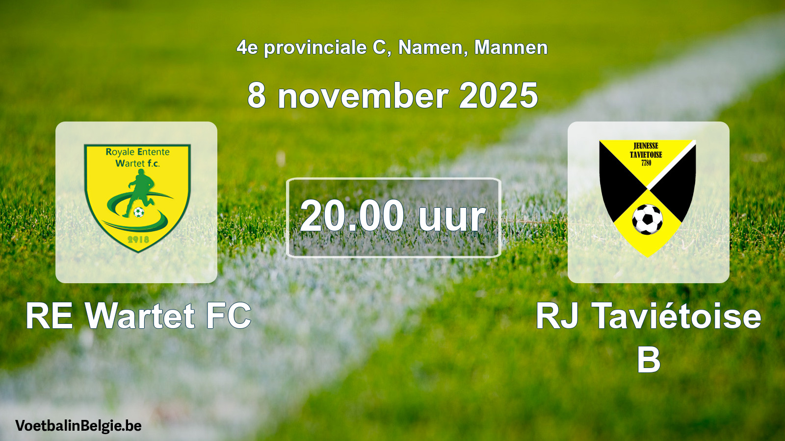 Scheduled match men football: RE Wartet FC - RJ Taviétoise B (8 November 2025)