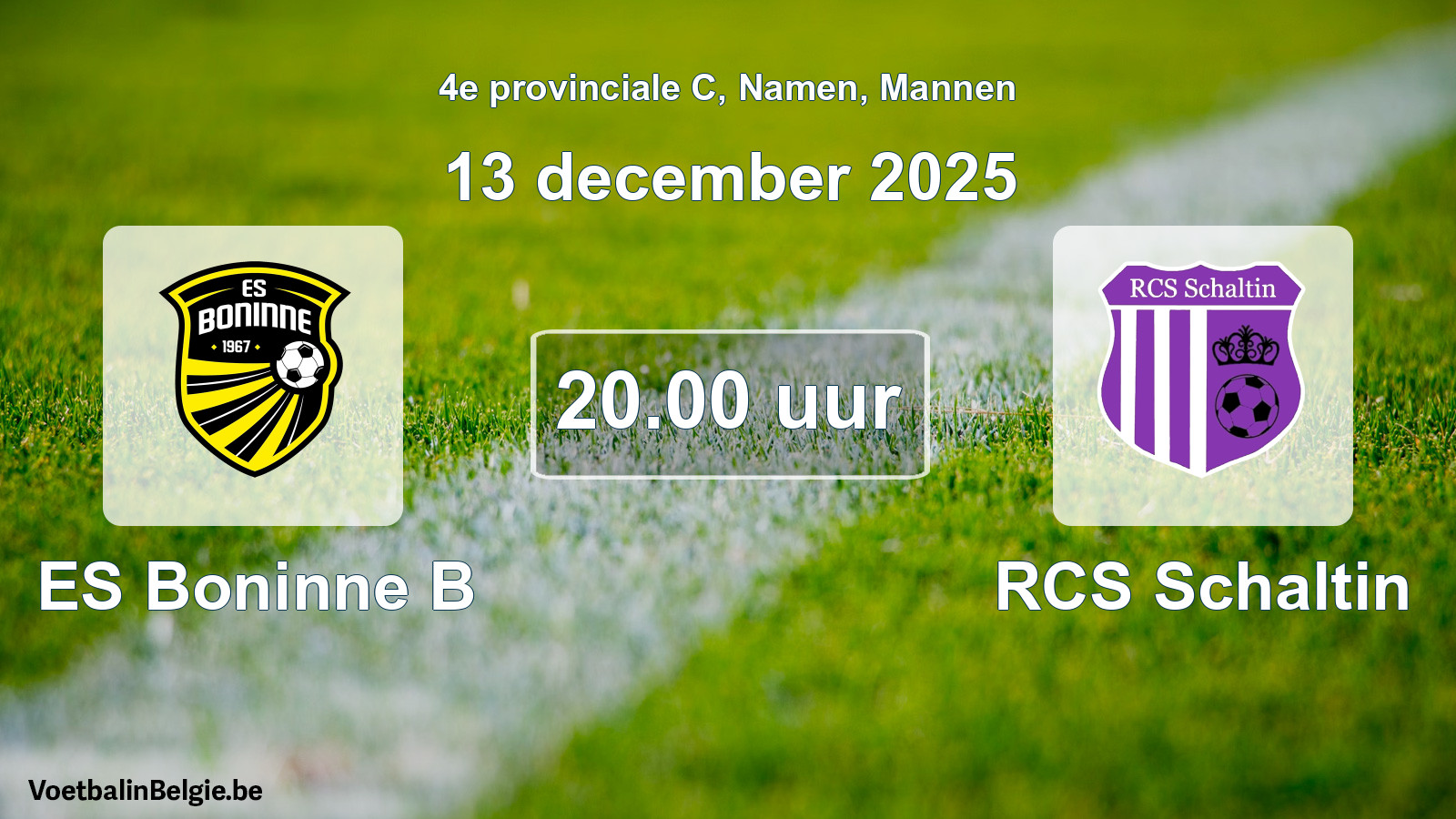 Geplantes Spiel männer-Fußball: ES Boninne B - RCS Schaltin (13 Dezember 2025)