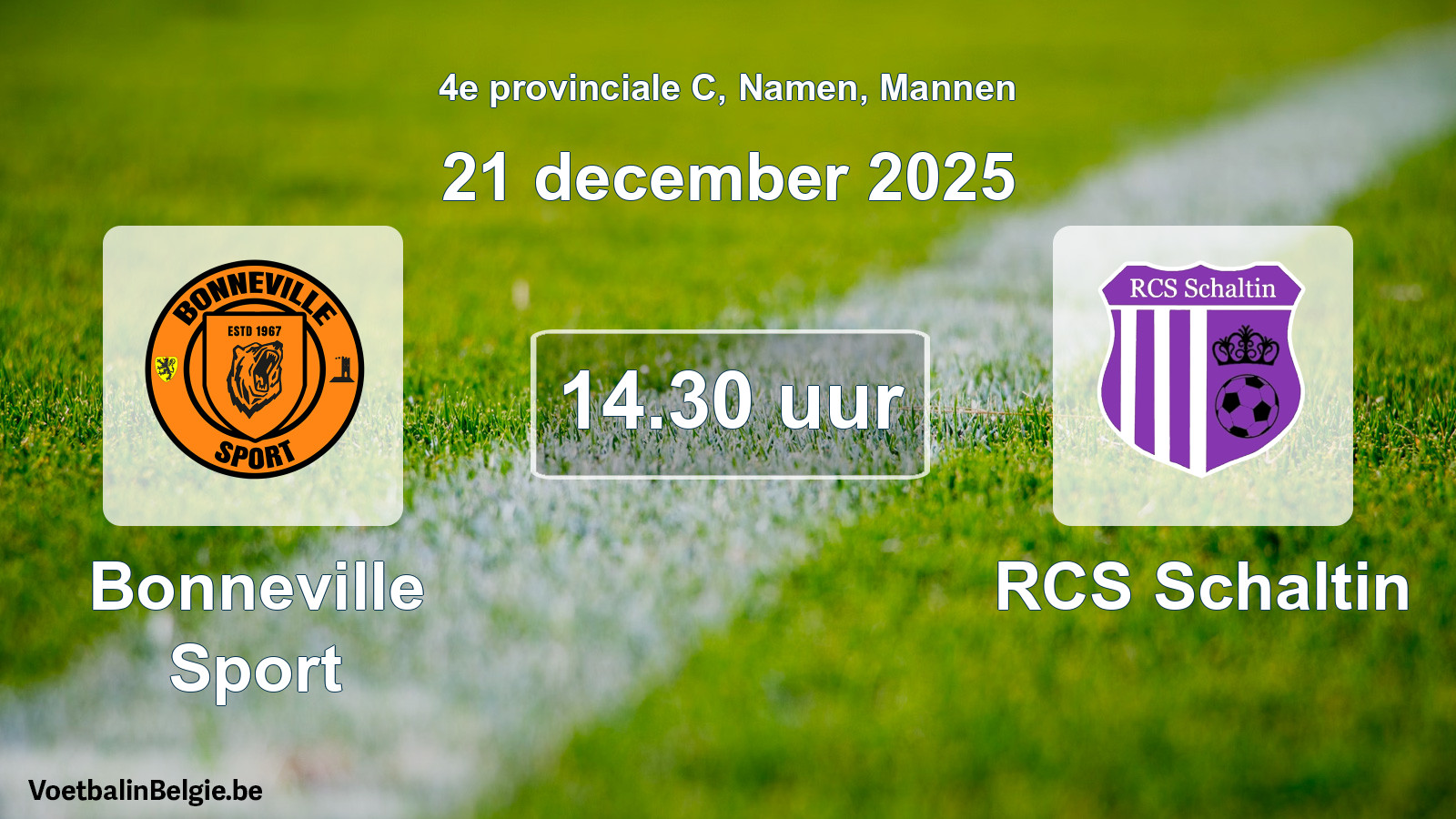 Geplantes Spiel männer-Fußball: Bonneville Sport - RCS Schaltin (21 Dezember 2025)