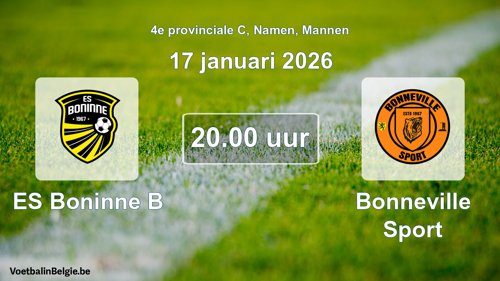 Geplantes Spiel männer-Fußball: ES Boninne B - Bonneville Sport (17 Januar 2026)