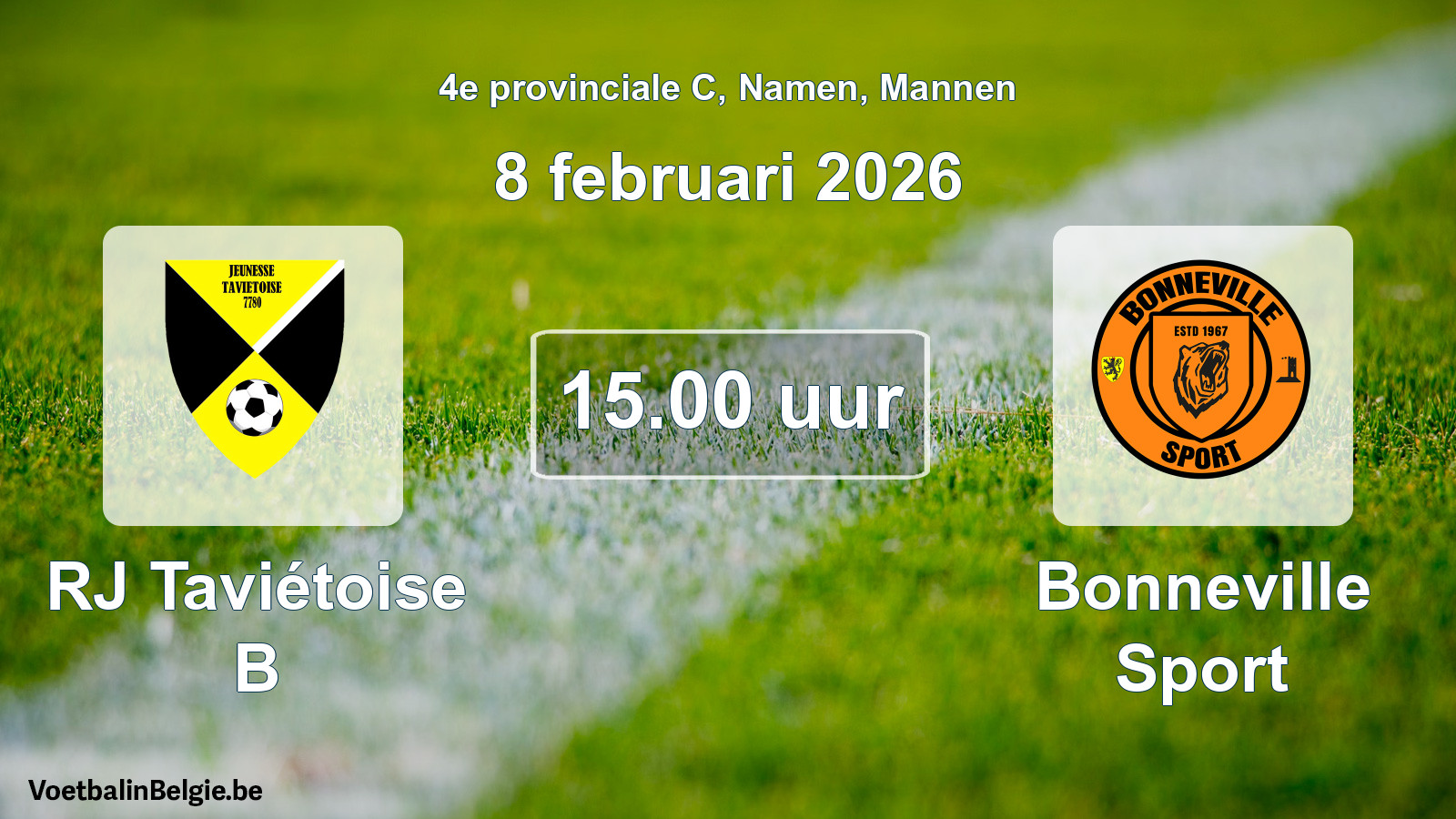 Scheduled match men football: RJ Taviétoise B - Bonneville Sport (8 February 2026)
