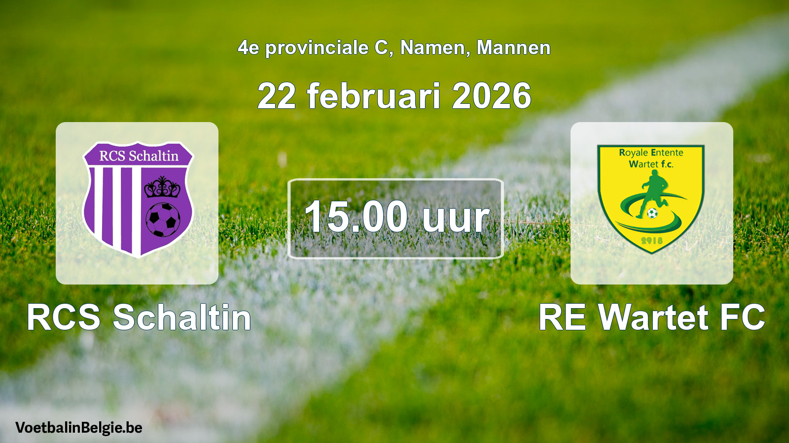 Scheduled match men football: RCS Schaltin - RE Wartet FC (22 February 2026)