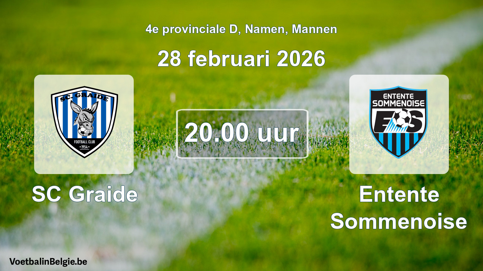 Scheduled match men football: SC Graide - Entente Sommenoise (28 February 2026)