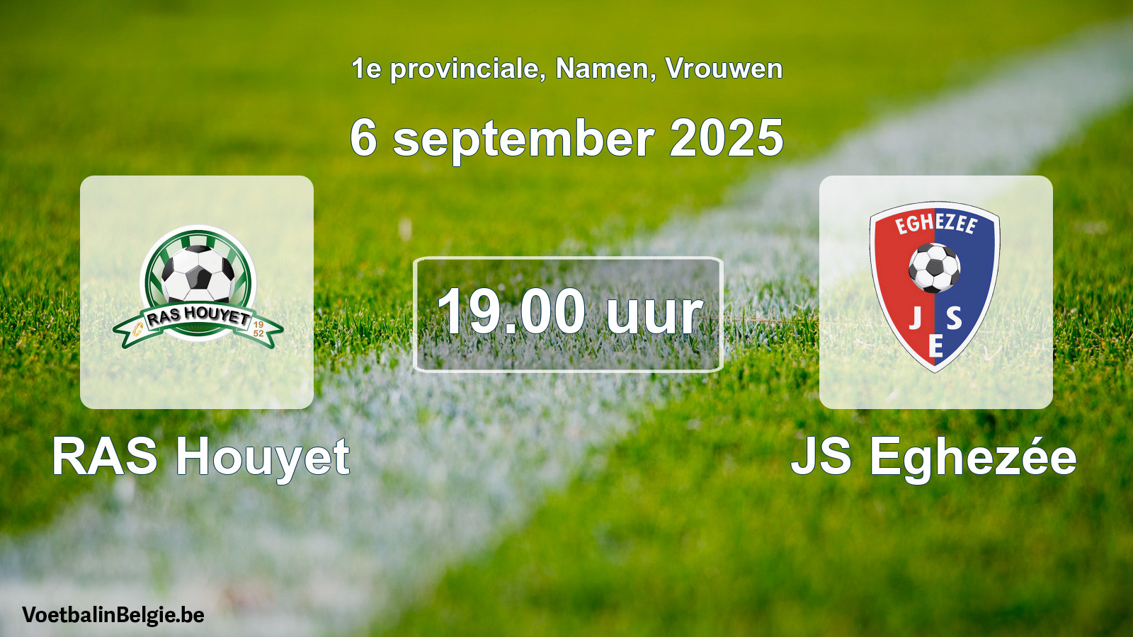 Scheduled match women football: RAS Houyet - JS Eghezée (6 September 2025)