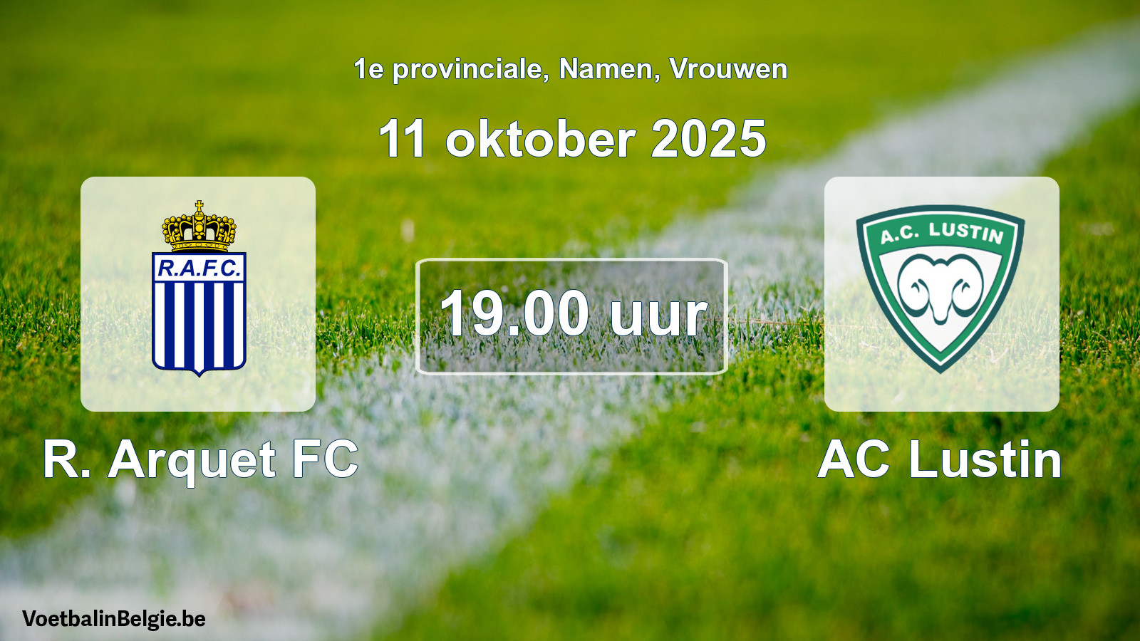 Scheduled match women football: R. Arquet FC - AC Lustin (11 October 2025)