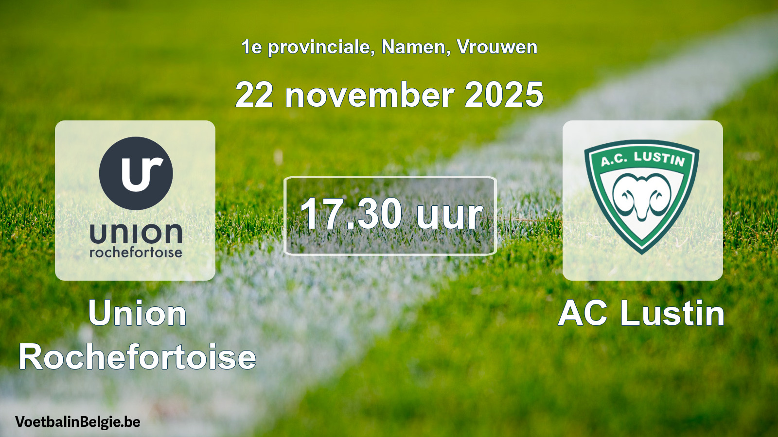 Scheduled match women football: Union Rochefortoise - AC Lustin (22 November 2025)