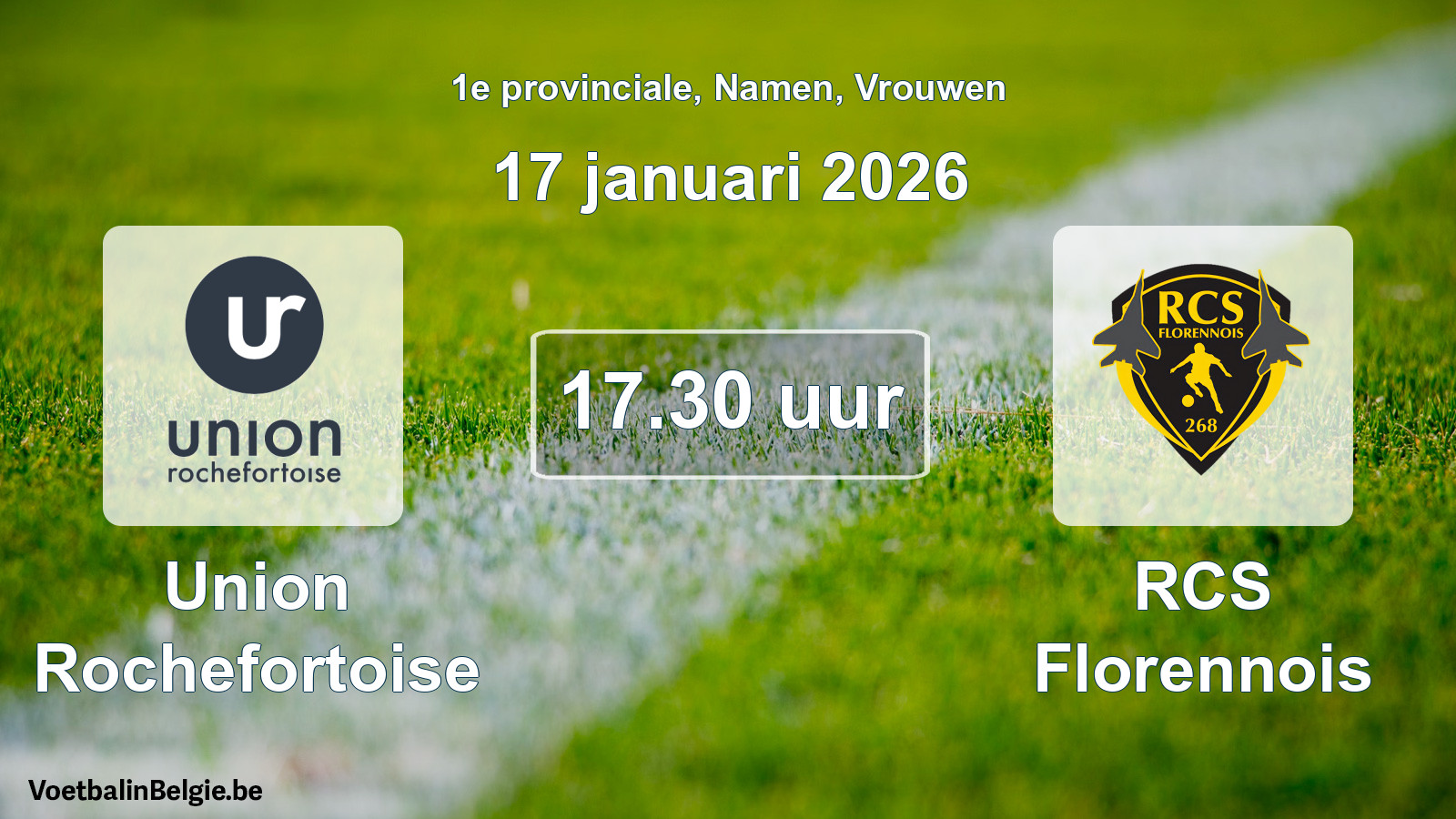 Scheduled match women football: Union Rochefortoise - RCS Florennois (17 January 2026)
