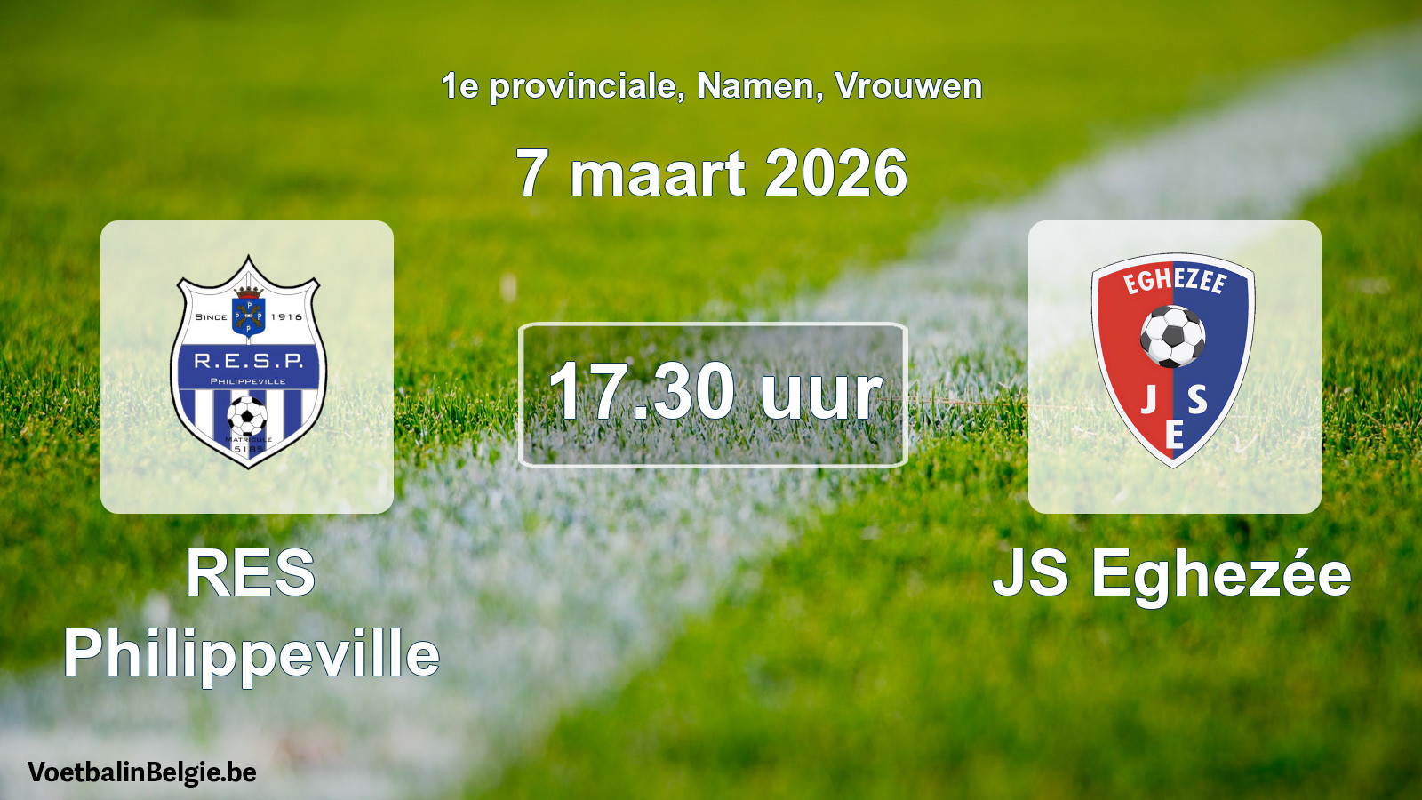 Scheduled match women football: RES Philippeville - JS Eghezée (7 March 2026)
