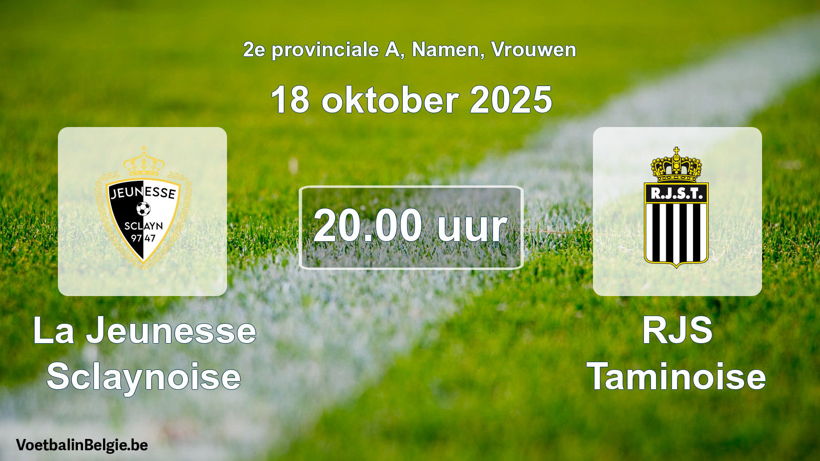 Scheduled match women football: La Jeunesse Sclaynoise - RJS Taminoise (18 October 2025)