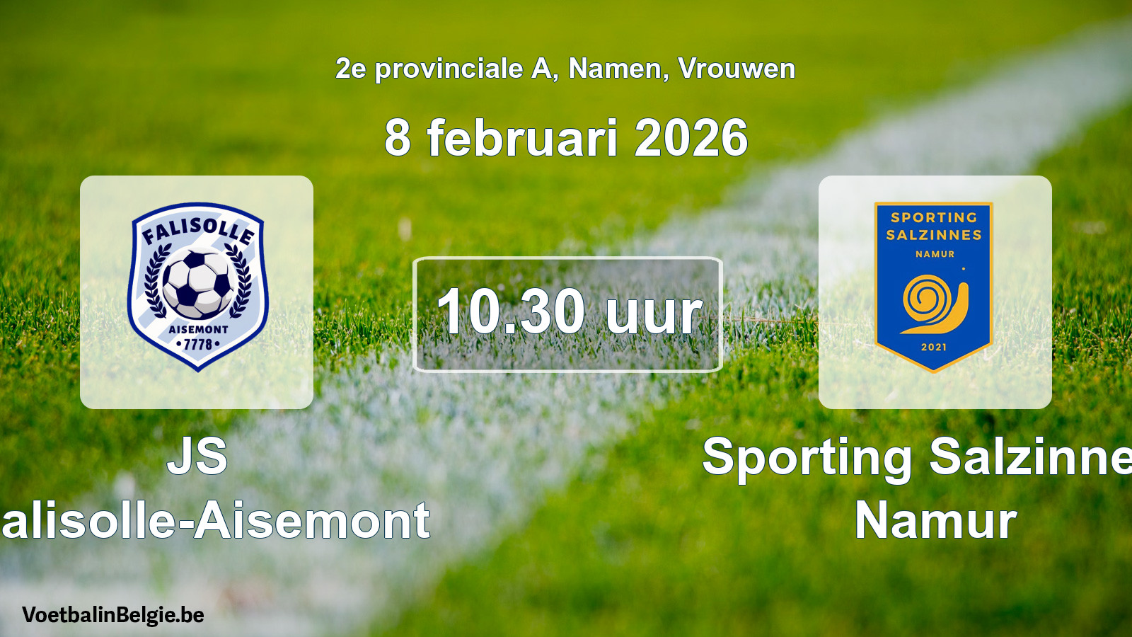 Scheduled match women football: JS Falisolle-Aisemont - Sporting Salzinnes Namur (8 February 2026)