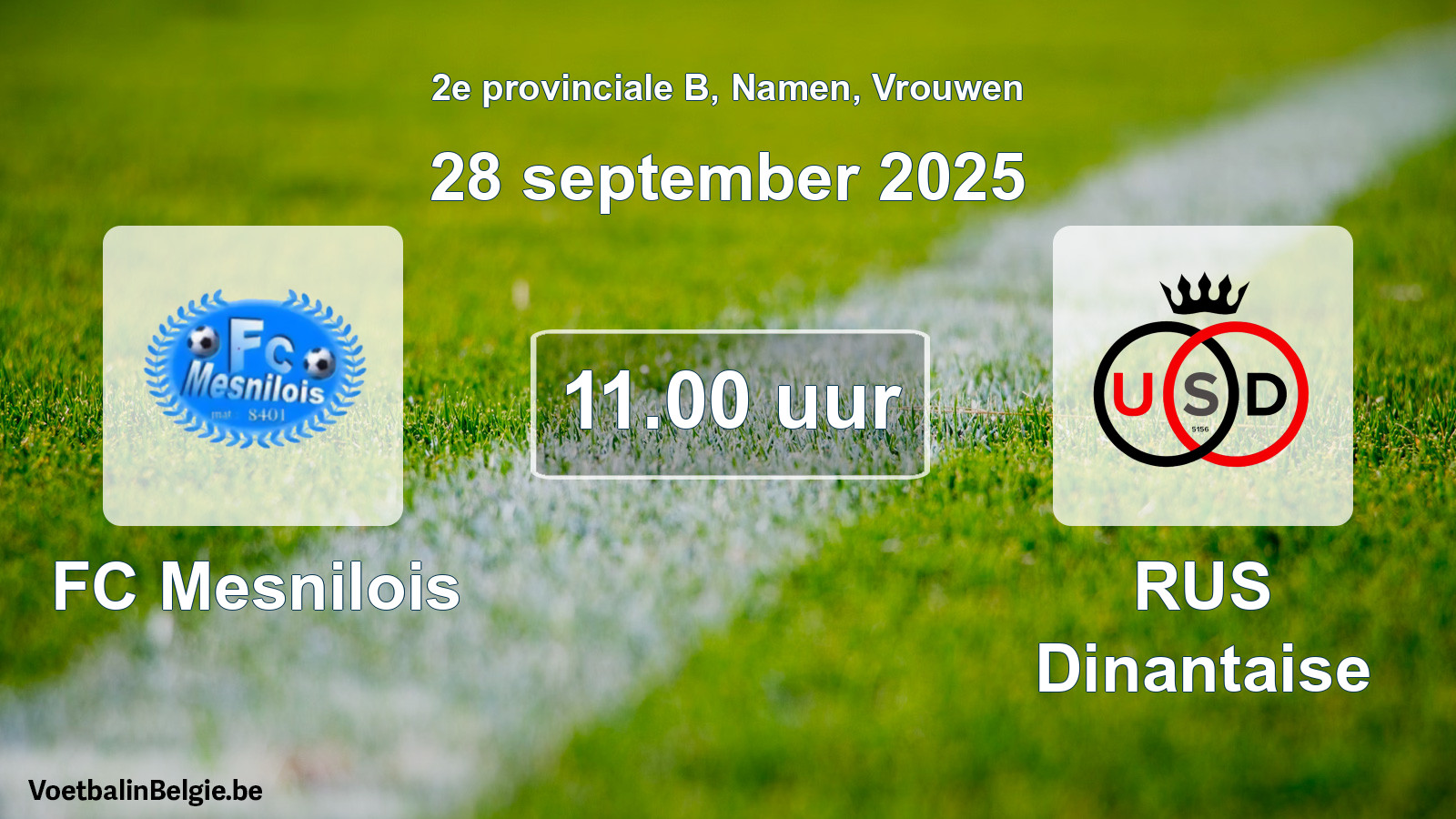 Scheduled match women football: FC Mesnilois - RUS Dinantaise (28 September 2025)