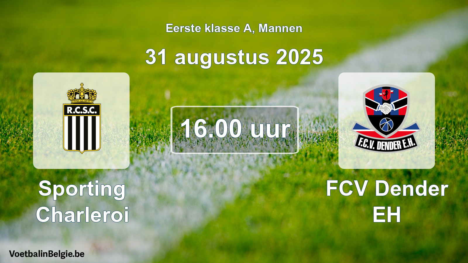 Geplantes Spiel männer-Fußball: Sporting Charleroi - FCV Dender EH (31 August 2025)