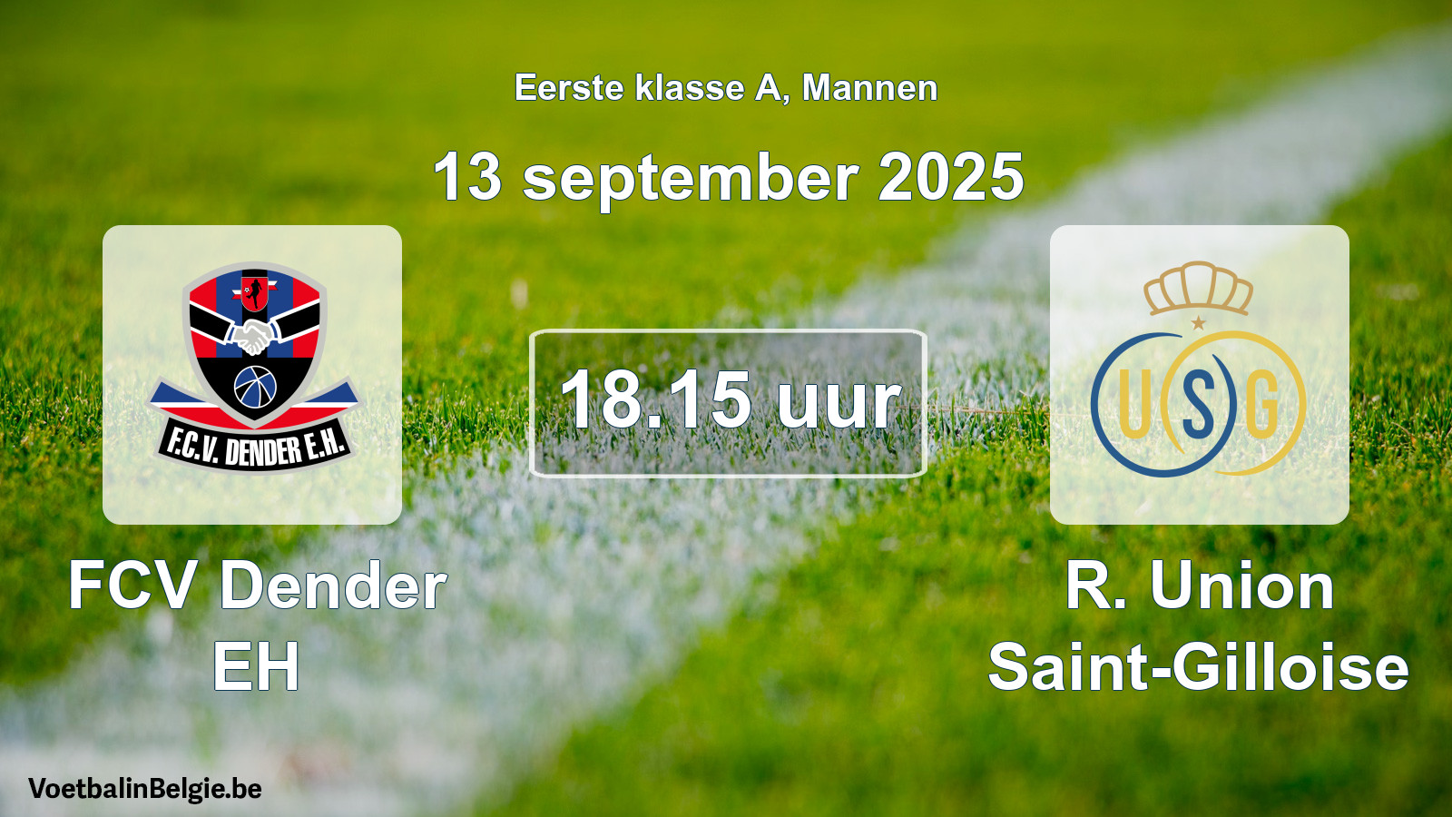 Geplantes Spiel männer-Fußball: FCV Dender EH - R. Union Saint-Gilloise (13 September 2025)