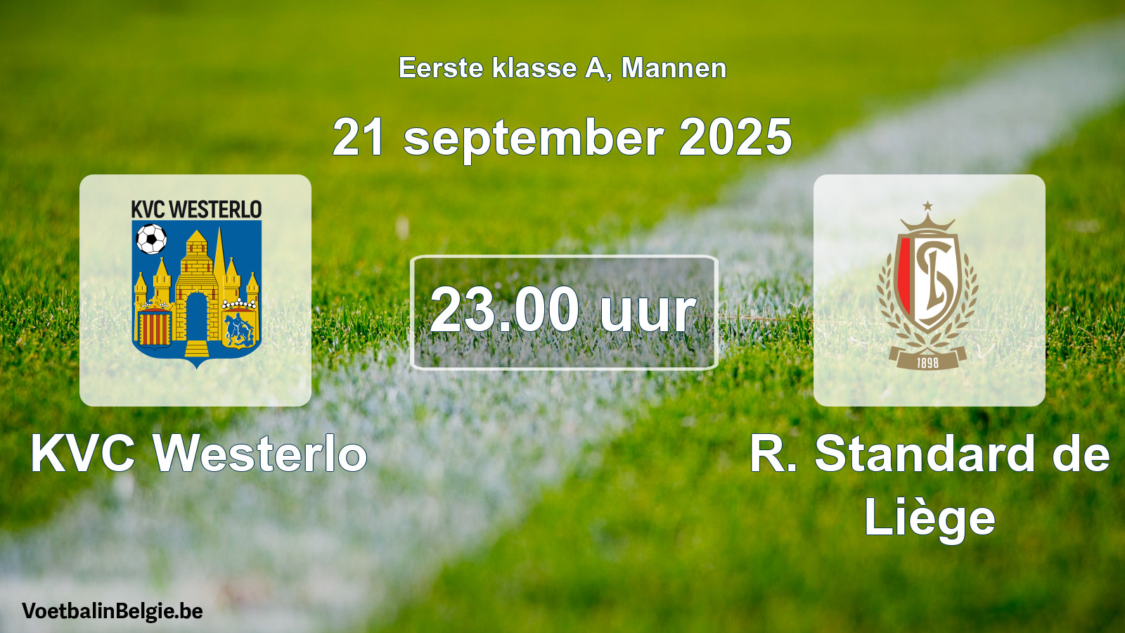 Geplantes Spiel männer-Fußball: KVC Westerlo - R. Standard de Liège (21 September 2025)