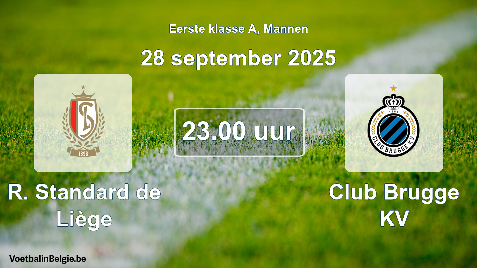 Geplantes Spiel männer-Fußball: R. Standard de Liège - Club Brugge KV (28 September 2025)