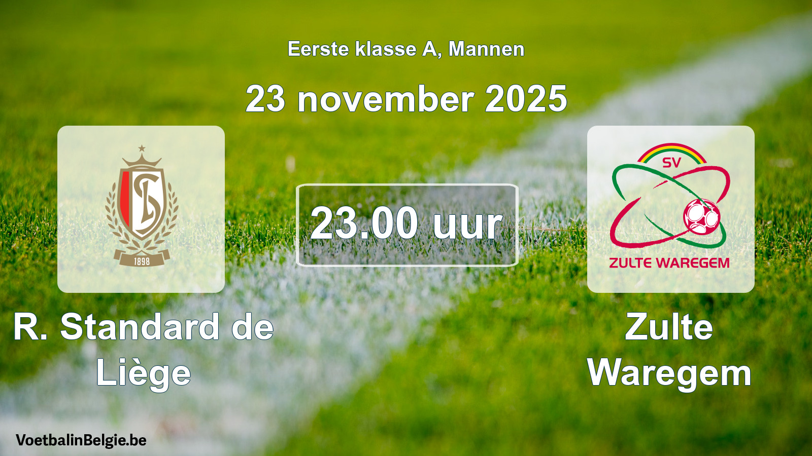 Geplantes Spiel männer-Fußball: R. Standard de Liège - Zulte Waregem (23 November 2025)