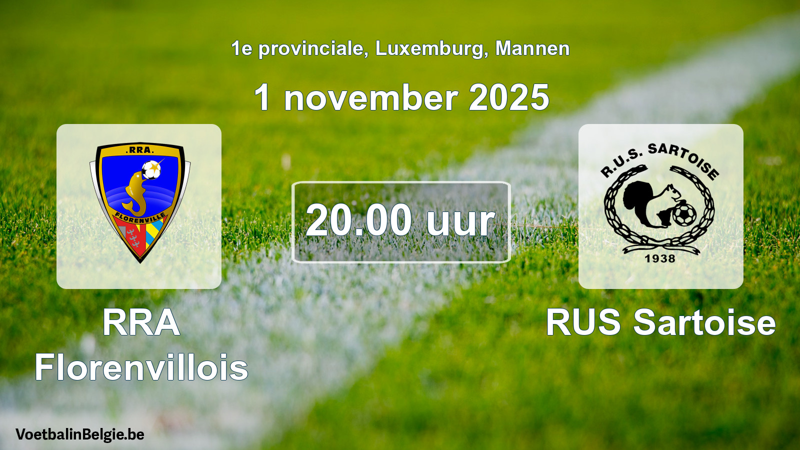 Geplande wedstrijd mannenvoetbal: RRA Florenvillois - RUS Sartoise (1 november 2025)