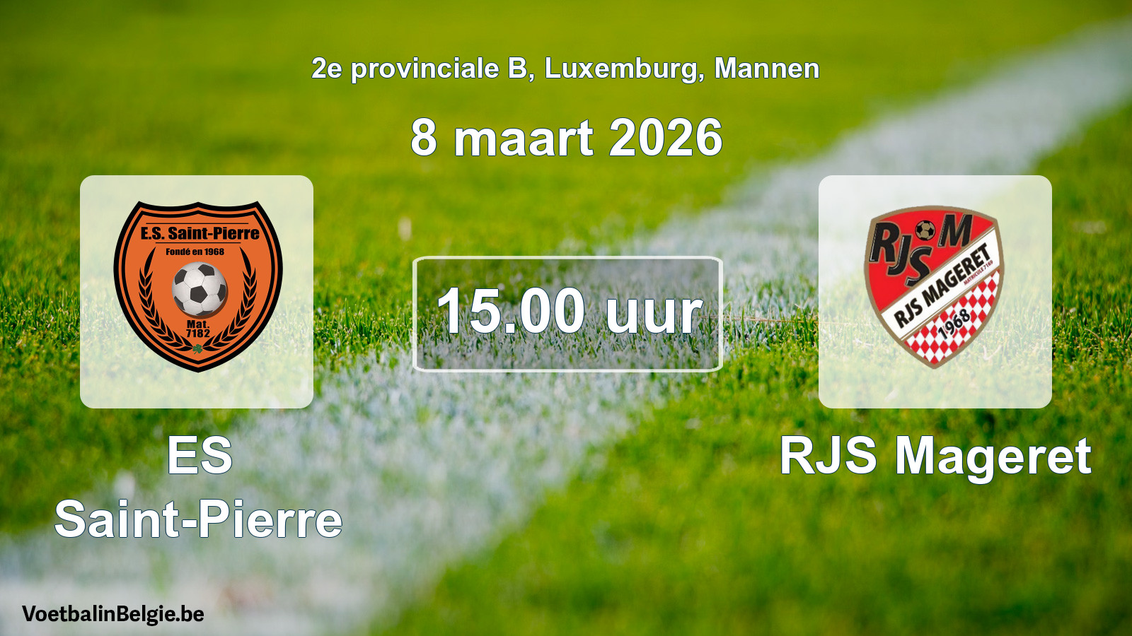 Geplande wedstrijd mannenvoetbal: ES Saint-Pierre - RJS Mageret (8 maart 2026)