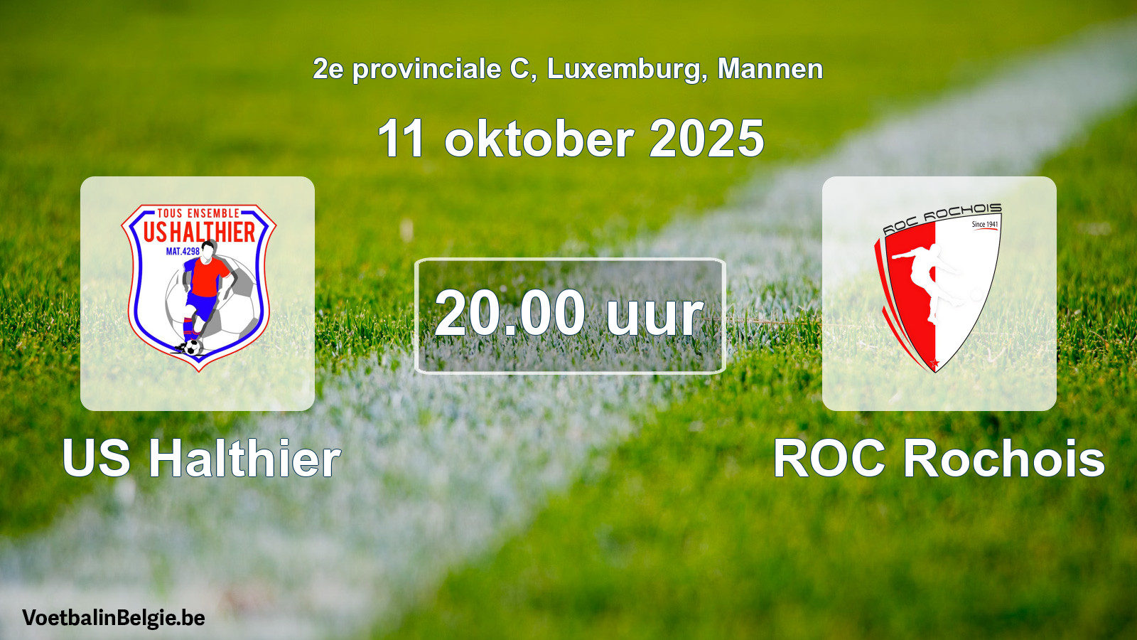 Geplande wedstrijd mannenvoetbal: US Halthier - ROC Rochois (11 oktober 2025)