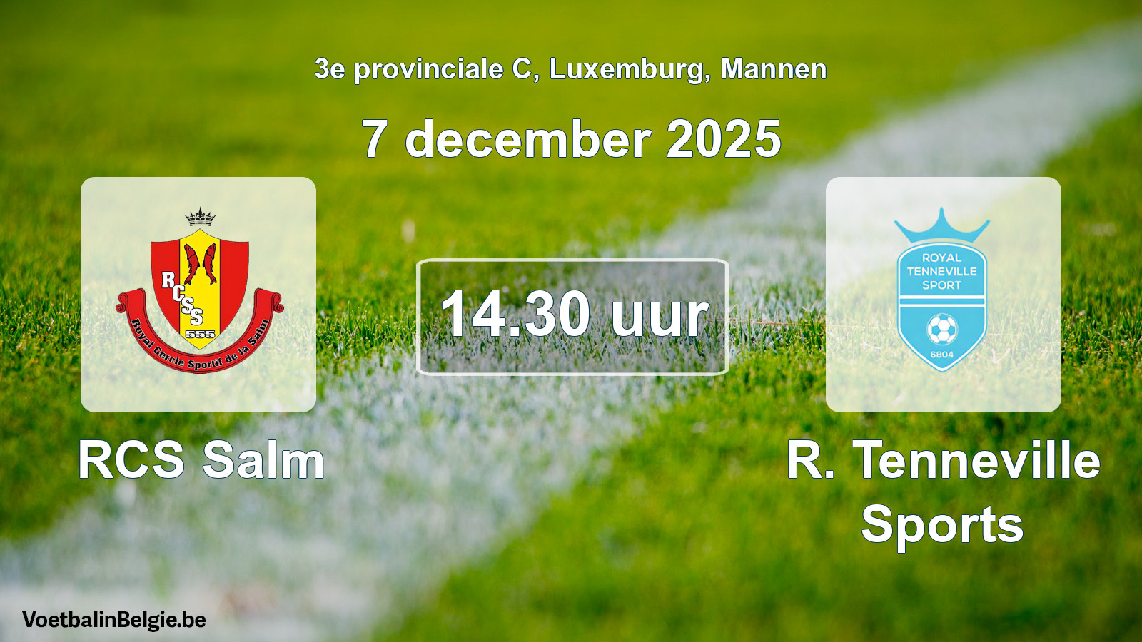 Geplande wedstrijd mannenvoetbal: RCS Salm - R. Tenneville Sports (7 december 2025)