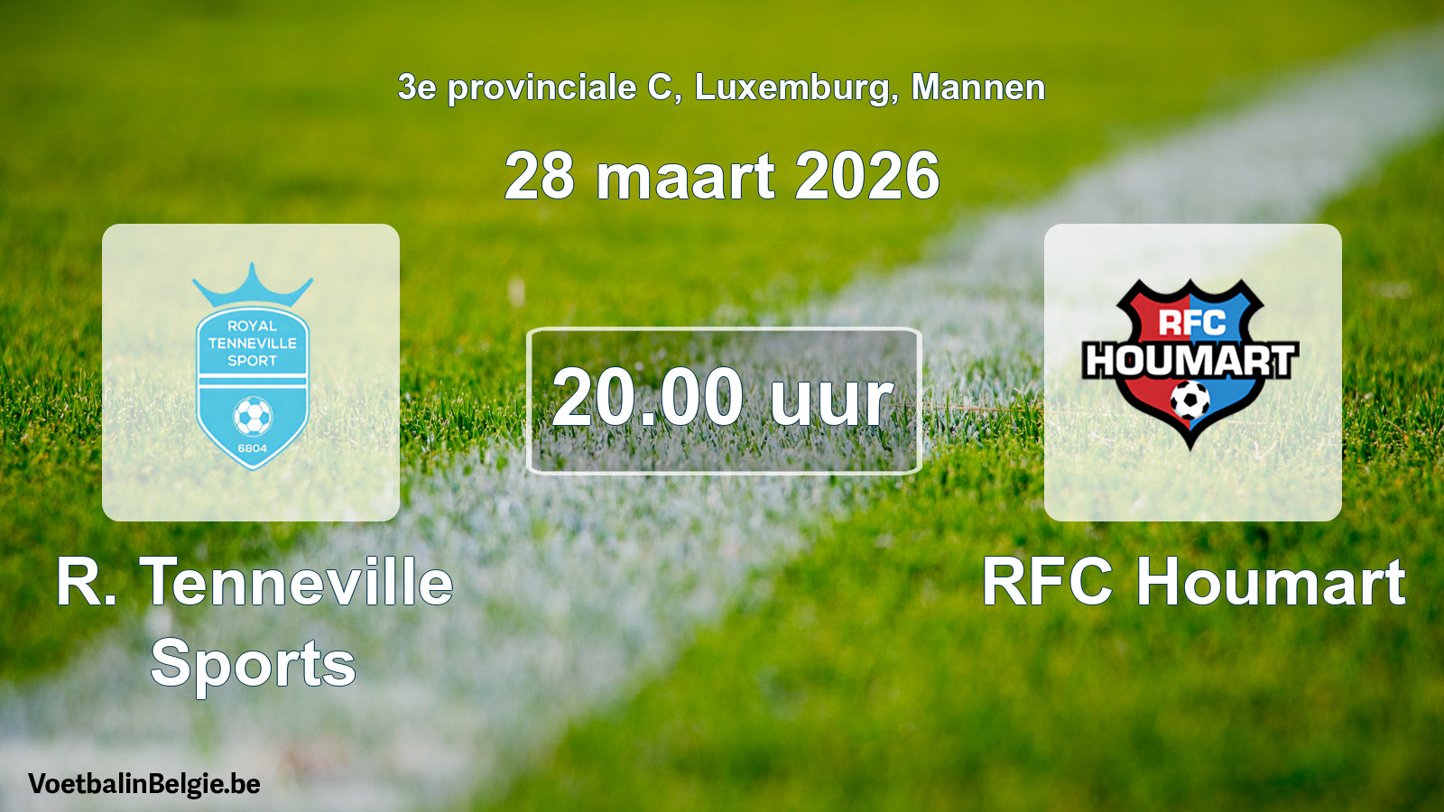 Geplande wedstrijd mannenvoetbal: R. Tenneville Sports - RFC Houmart (28 maart 2026)