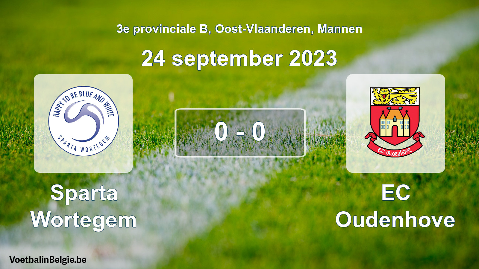 Gespeelde wedstrijd mannenvoetbal: Sparta Wortegem - EC Oudenhove 0 - 0 (24 september 2023)