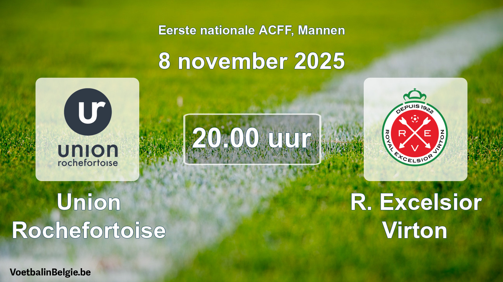 Geplande wedstrijd mannenvoetbal: Union Rochefortoise - R. Excelsior Virton (8 november 2025)