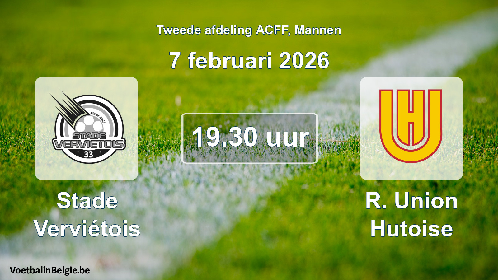 Geplande wedstrijd mannenvoetbal: Stade Verviétois - R. Union Hutoise (7 februari 2026)