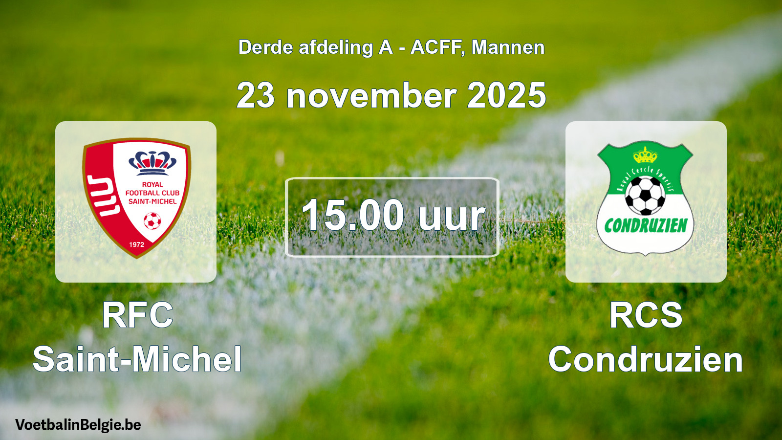 Geplande wedstrijd mannenvoetbal: RFC Saint-Michel - RCS Condruzien (23 november 2025)