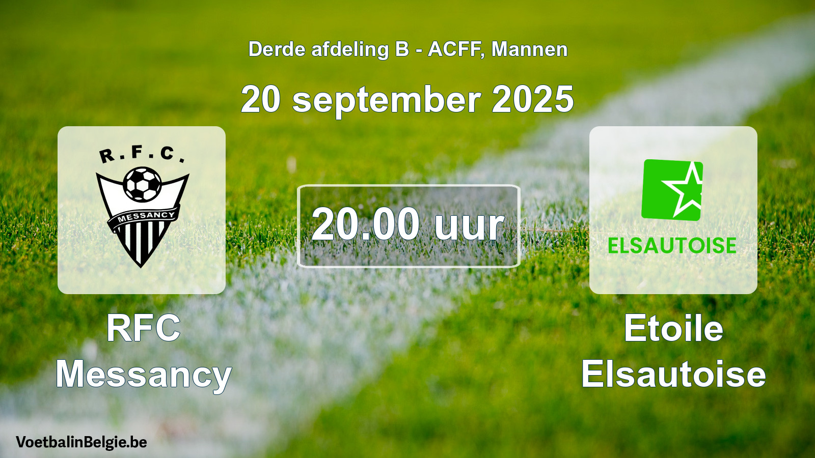 Geplande wedstrijd mannenvoetbal: RFC Messancy - Etoile Elsautoise (20 september 2025)