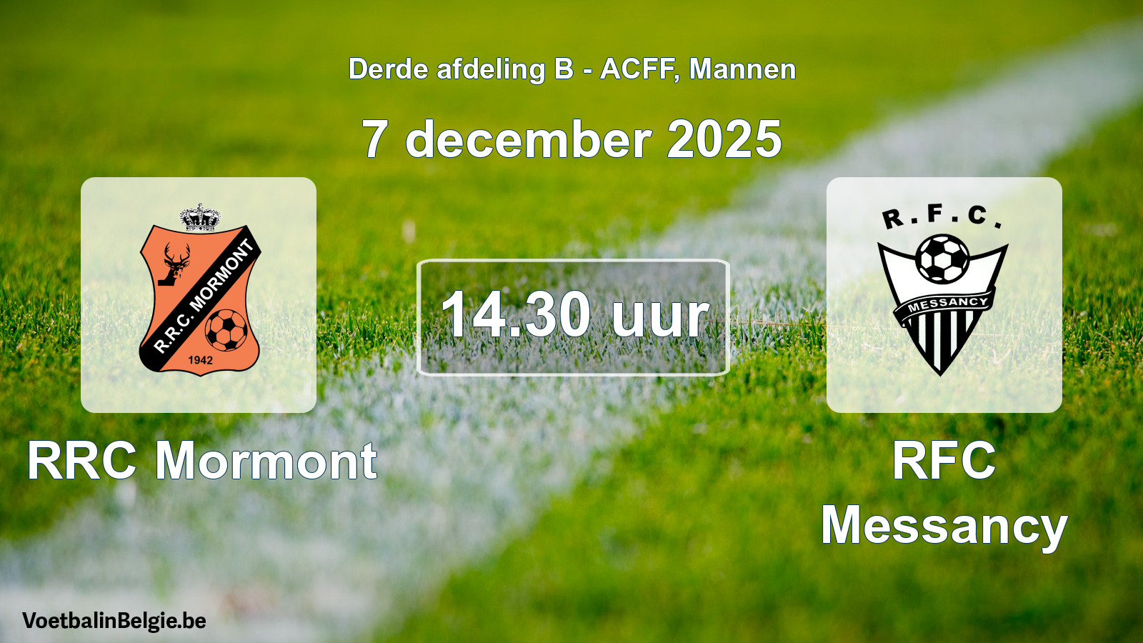 Geplande wedstrijd mannenvoetbal: RRC Mormont - RFC Messancy (7 december 2025)