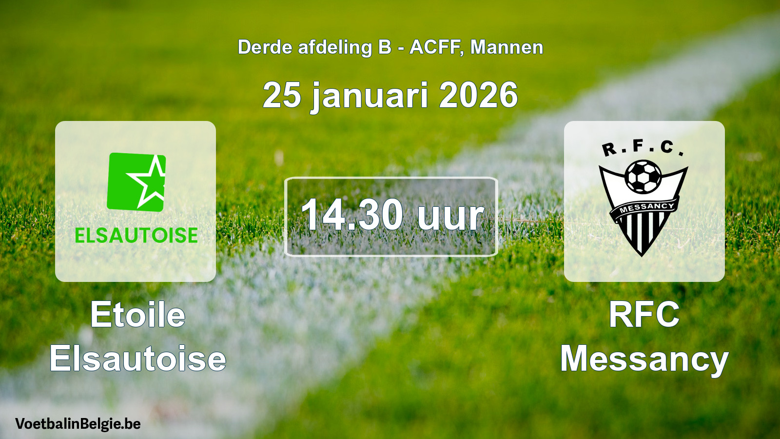 Geplande wedstrijd mannenvoetbal: Etoile Elsautoise - RFC Messancy (25 januari 2026)