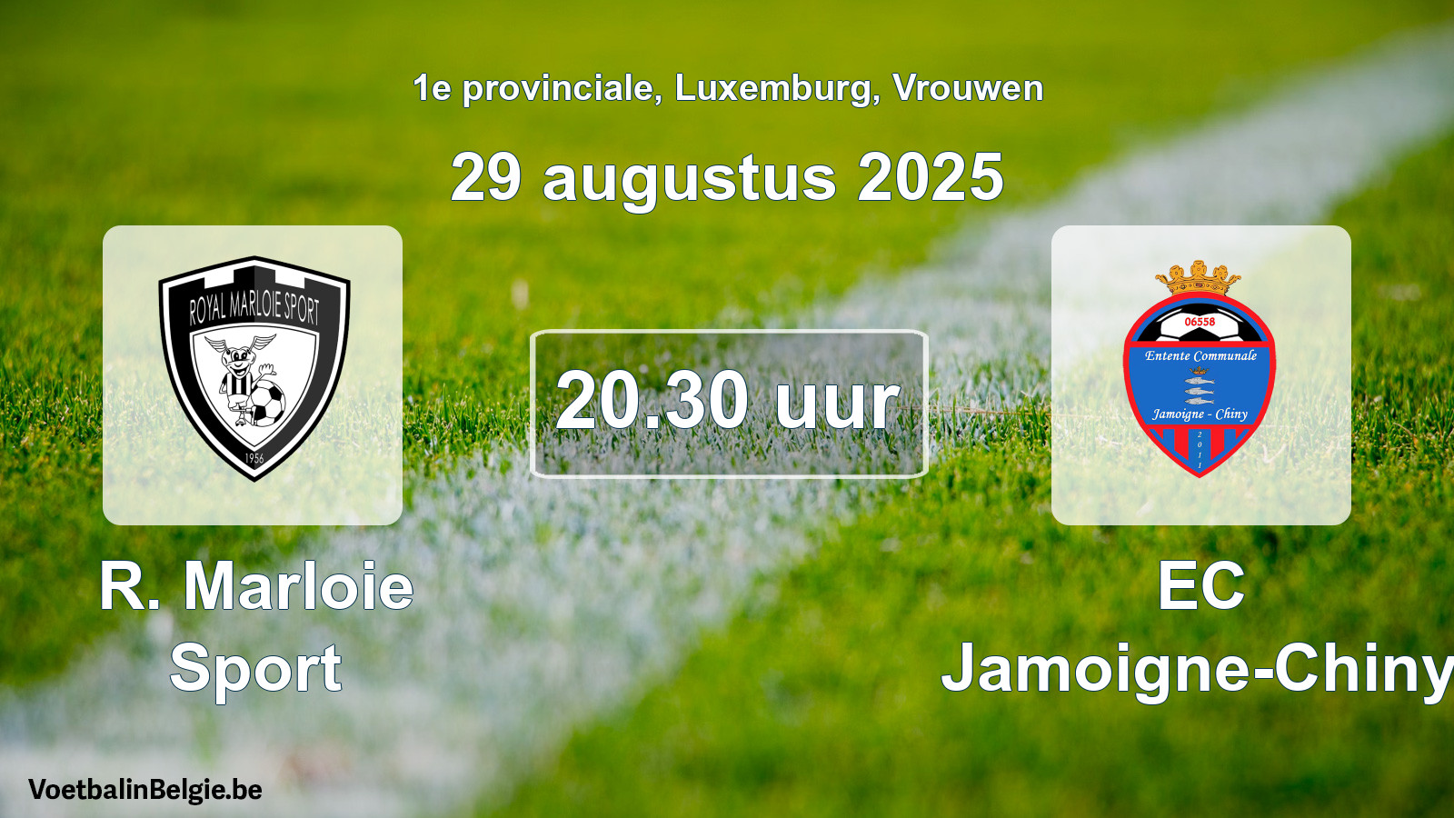 Geplande wedstrijd vrouwenvoetbal: R. Marloie Sport - EC Jamoigne-Chiny (29 augustus 2025)