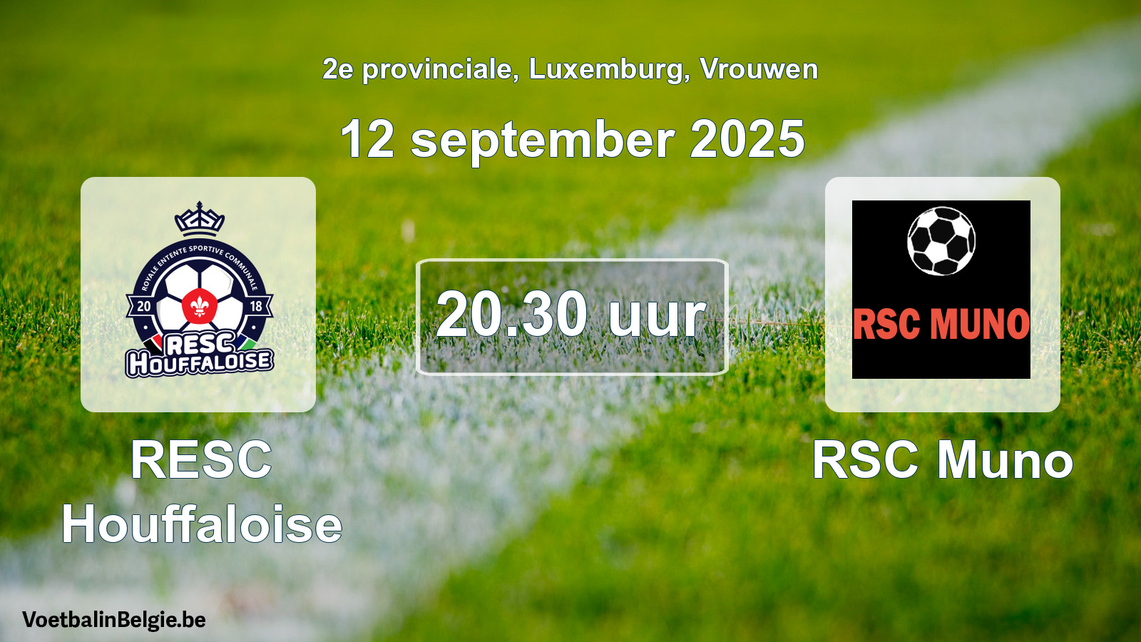 Geplande wedstrijd vrouwenvoetbal: RESC Houffaloise - RSC Muno (12 september 2025)