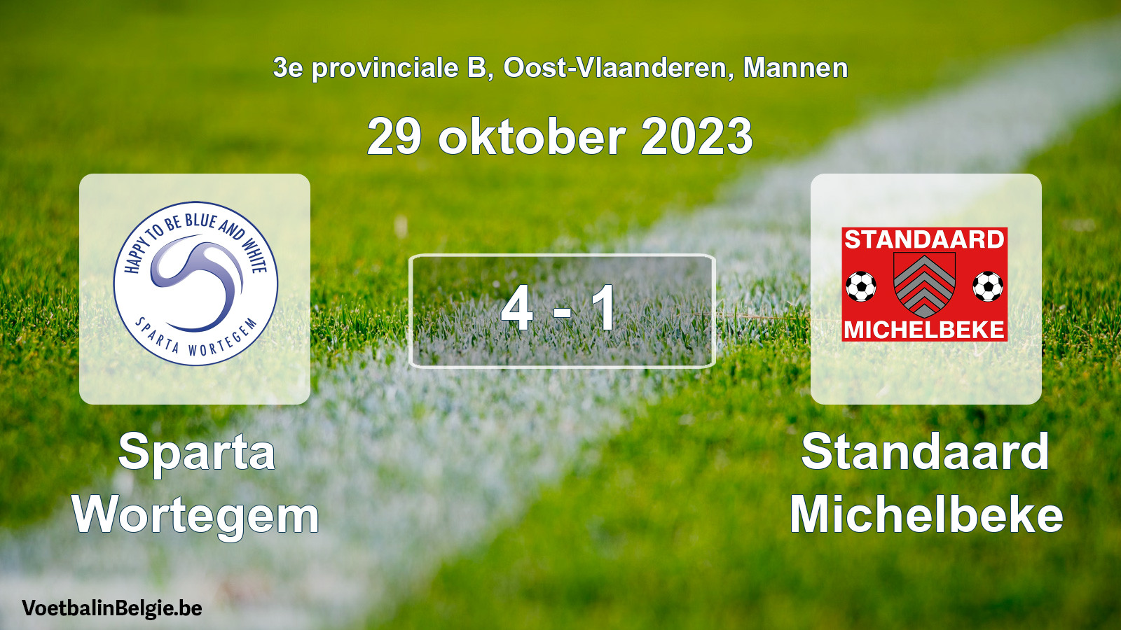 Gespeelde wedstrijd mannenvoetbal: Sparta Wortegem - Standaard Michelbeke 4 - 1 (29 oktober 2023)