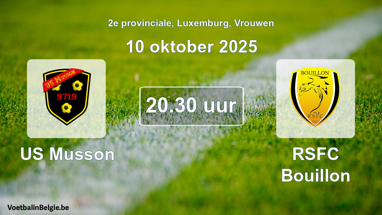 Geplande wedstrijd vrouwenvoetbal: US Musson - RSFC Bouillon (10 oktober 2025)