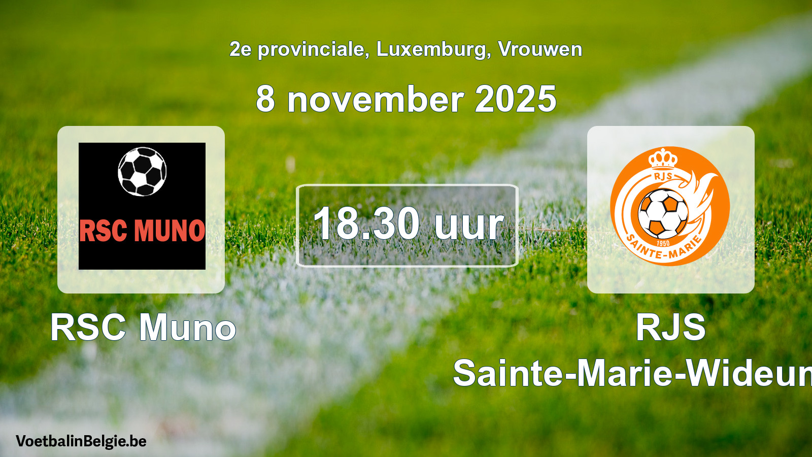 Geplantes Spiel frauen-Fußball: RSC Muno - RJS Sainte-Marie-Wideumont (8 November 2025)