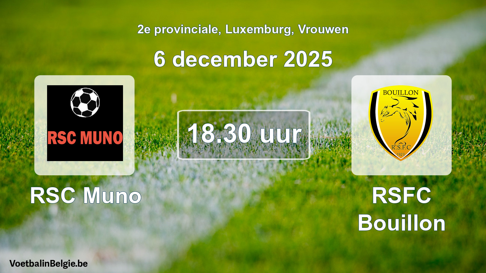 Match prévu football femmes: RSC Muno - RSFC Bouillon (6 décembre 2025)