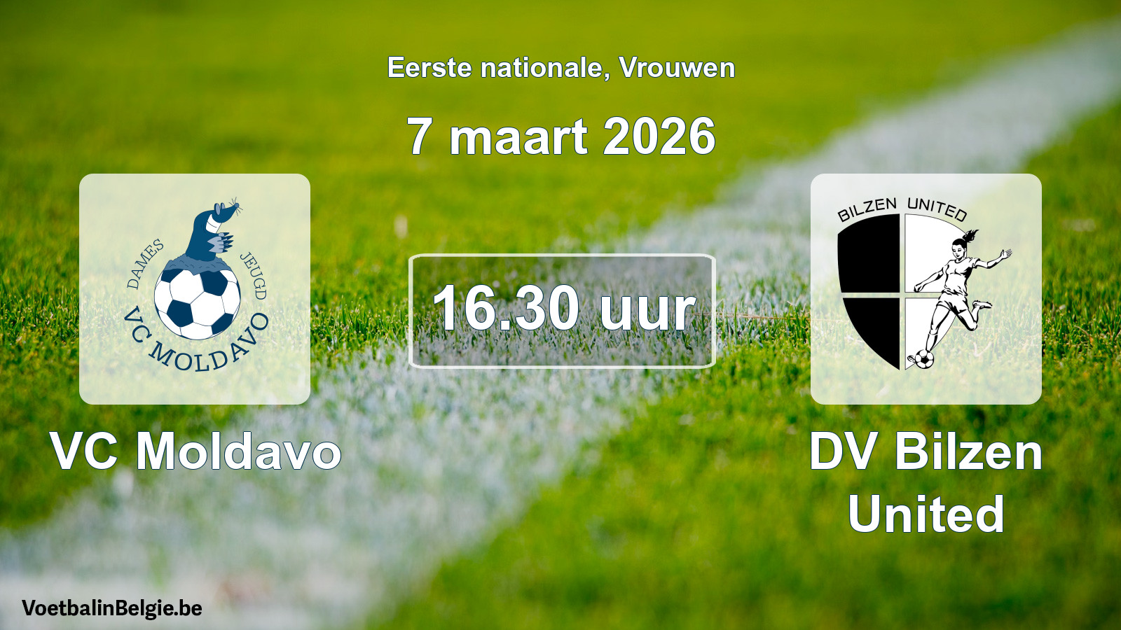 Match prévu football femmes: VC Moldavo - DV Bilzen United (7 mars 2026)