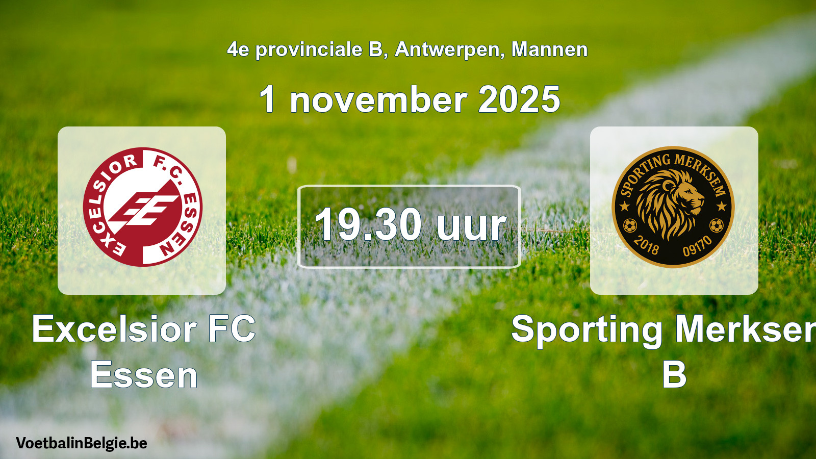 Geplantes Spiel männer-Fußball: Excelsior FC Essen - Sporting Merksem B (1 November 2025)