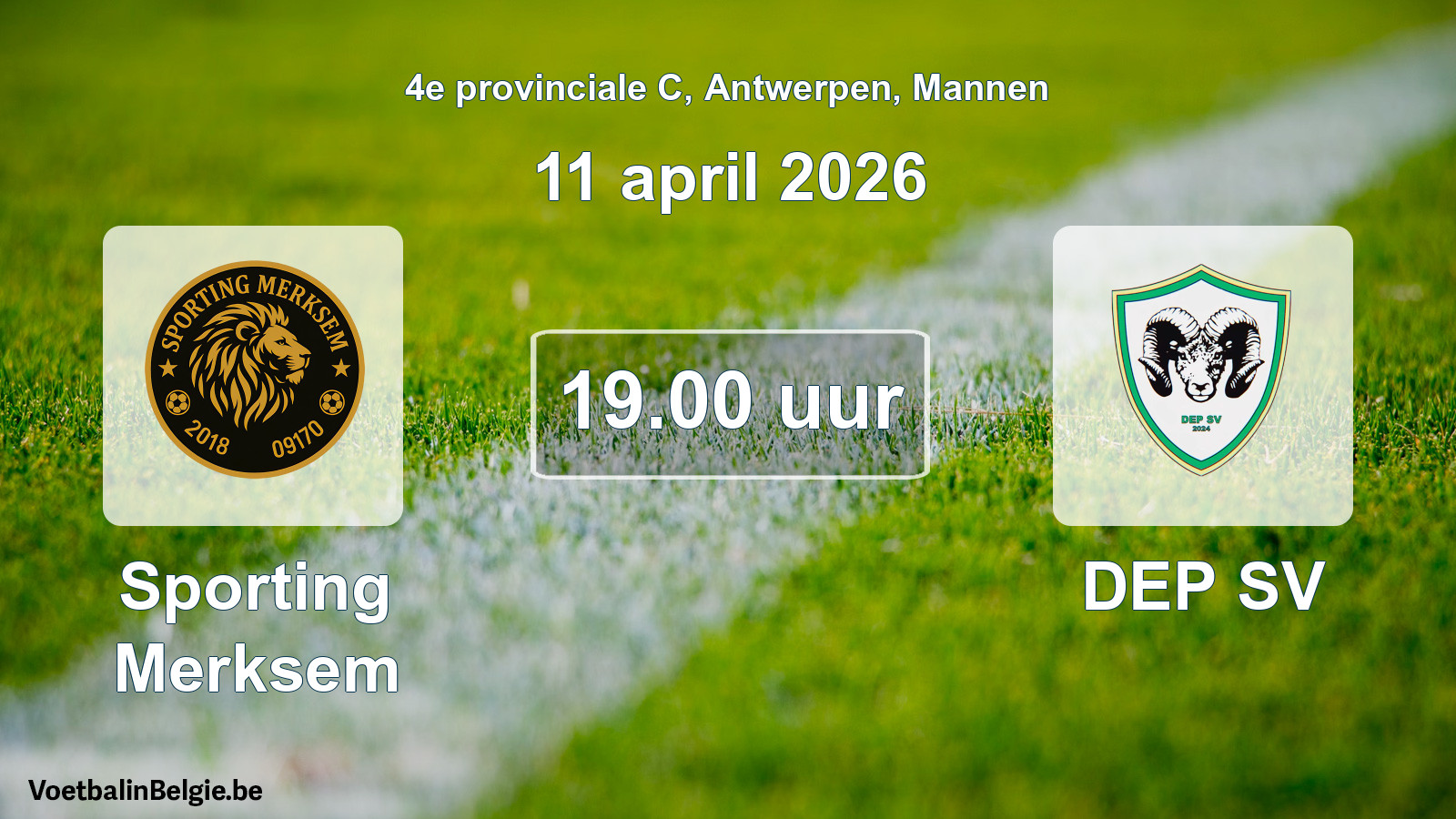 Geplantes Spiel männer-Fußball: Sporting Merksem - DEP SV (11 April 2026)