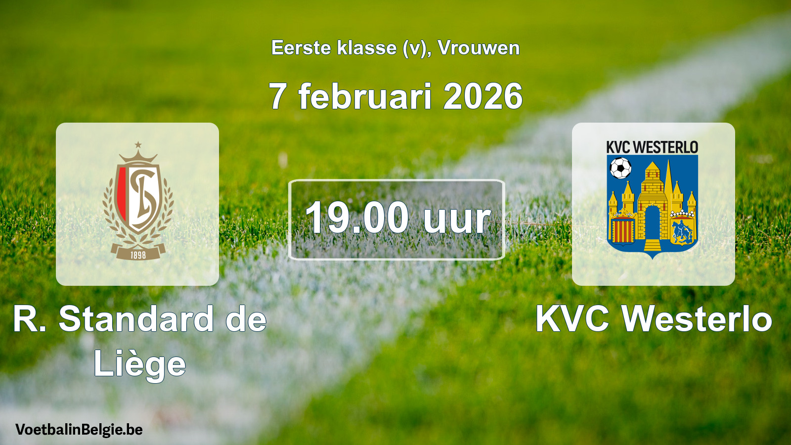 Geplande wedstrijd vrouwenvoetbal: R. Standard de Liège - KVC Westerlo (7 februari 2026)