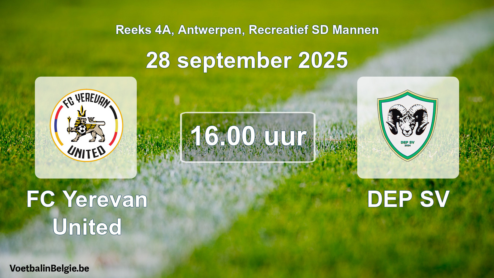 Geplantes Spiel freizeit sd männer-Fußball: FC Yerevan United - DEP SV (28 September 2025)