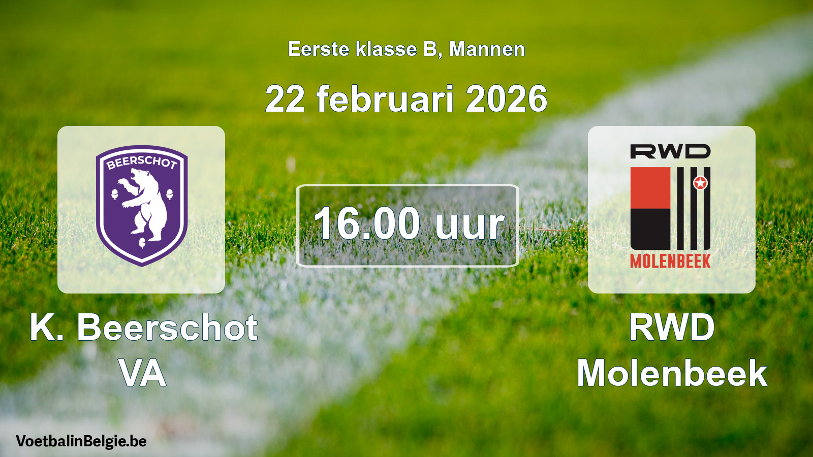 Scheduled match men football: K. Beerschot VA - RWD Molenbeek (22 February 2026)