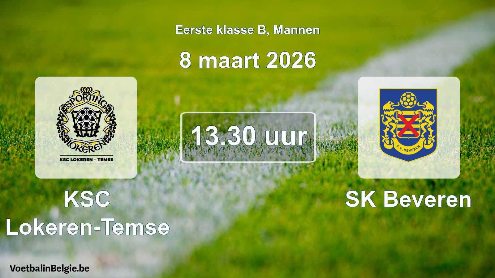 Match prévu football hommes: KSC Lokeren-Temse - SK Beveren (8 mars 2026)