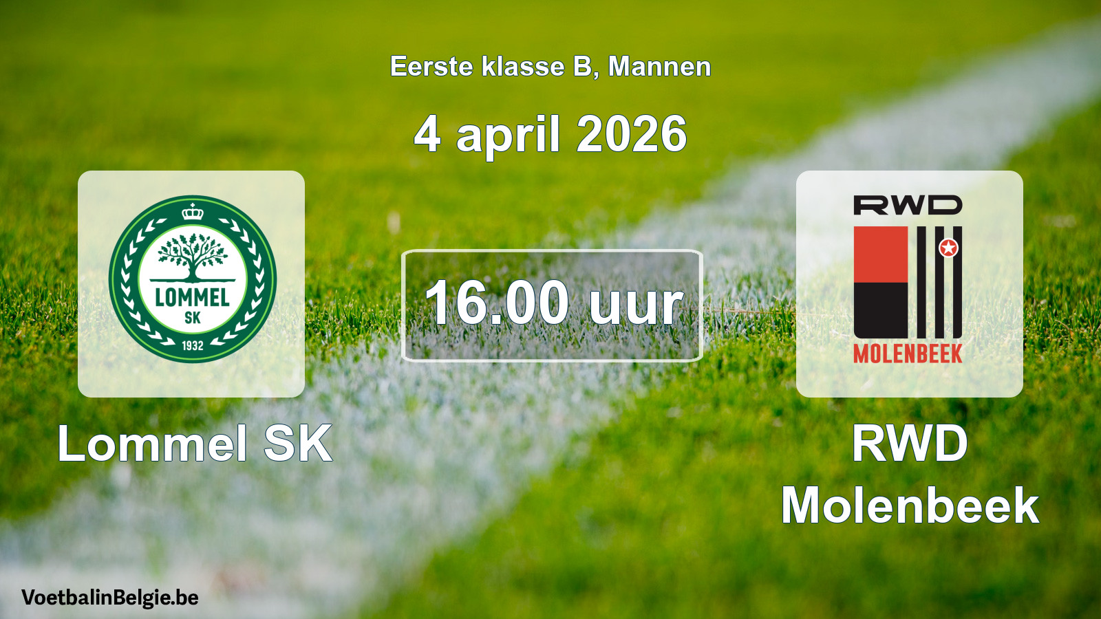 Scheduled match men football: Lommel SK - RWD Molenbeek (4 April 2026)