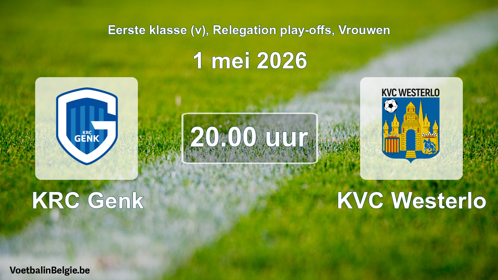 Scheduled match women football: KRC Genk - KVC Westerlo (1 May 2026)
