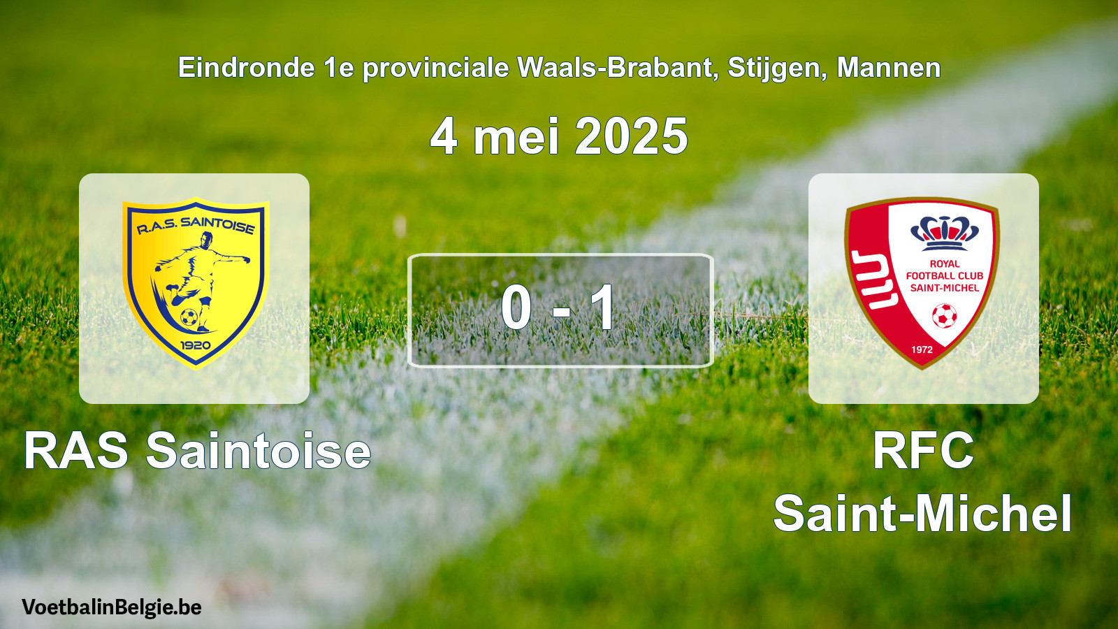 Played match men football: RAS Saintoise - RFC Saint-Michel 0 - 1 (4 May 2025)