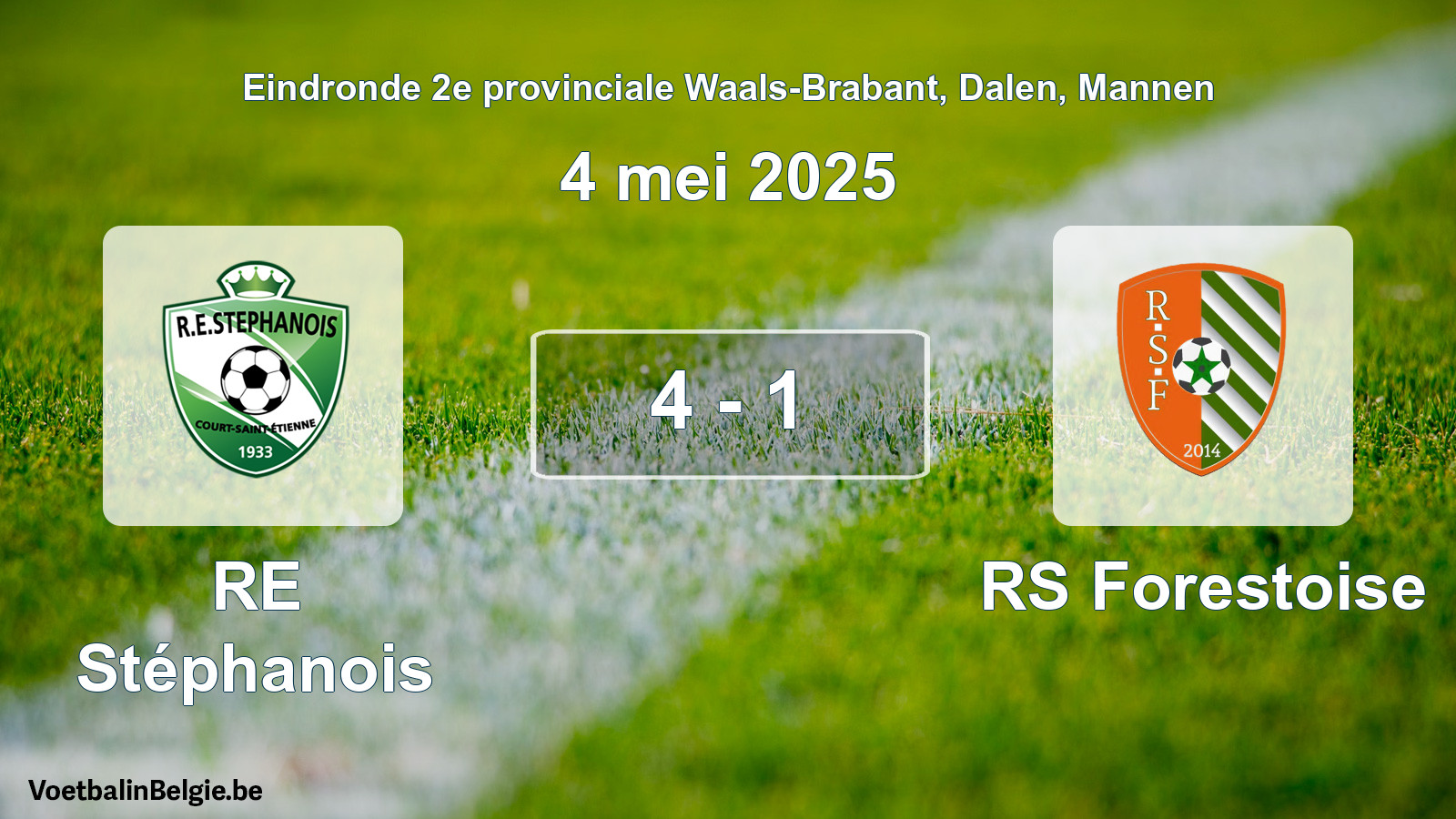 Played match men football: RE Stéphanois - RS Forestoise 4 - 1 (4 May 2025)