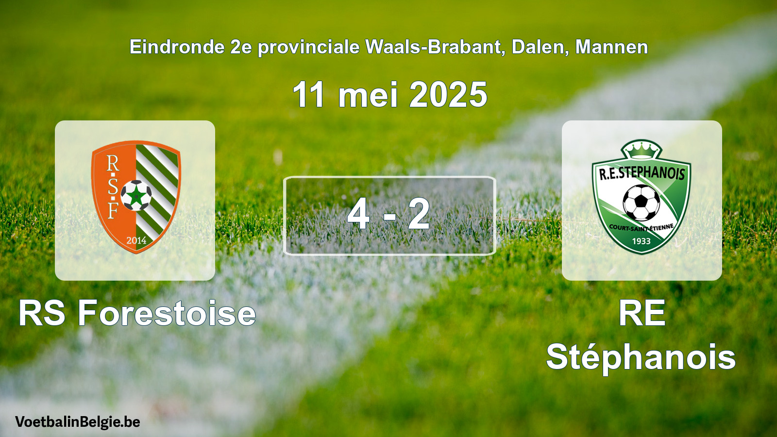Gespieltes Spiel männer-Fußball: RS Forestoise - RE Stéphanois 4 - 2 (11 Mai 2025)